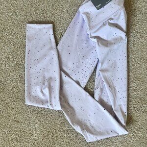 Puma Leggings Small Mauve color Activewear Dry Cell Adult Shaped Splatter